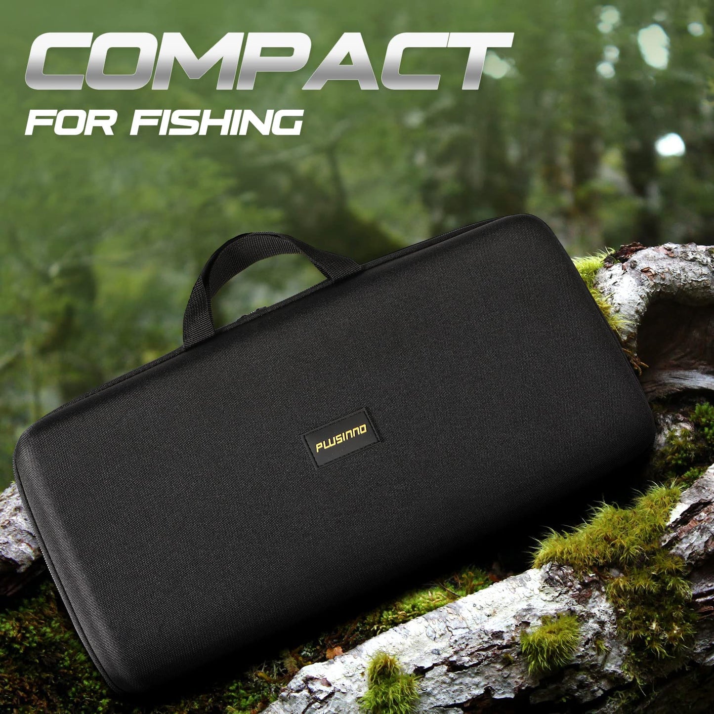 PLUSINNO Spinning Rod and Reel Combos Telescopic Fishing Rod Pole with Reel Line Lures Hooks Fishing Carrier Bag Case and Accessories Fishing Gear Organizer (1.8M 5.91FT Fishing Gear Organizer) ...