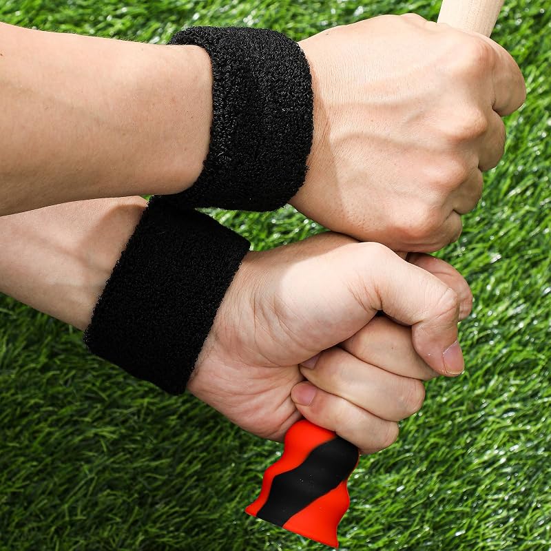 Gemscream Bat Grip Choke Up Rings with 8 Variation: Multicolor – Includes 2 Wrist Sweatbands