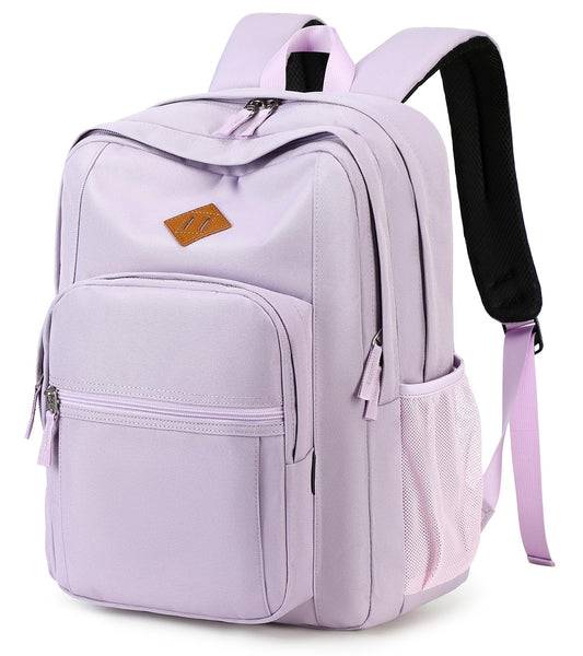 abshoo Girls Solid Color Backpack For College Women Water Resistant School Bag (Lavender Purple)