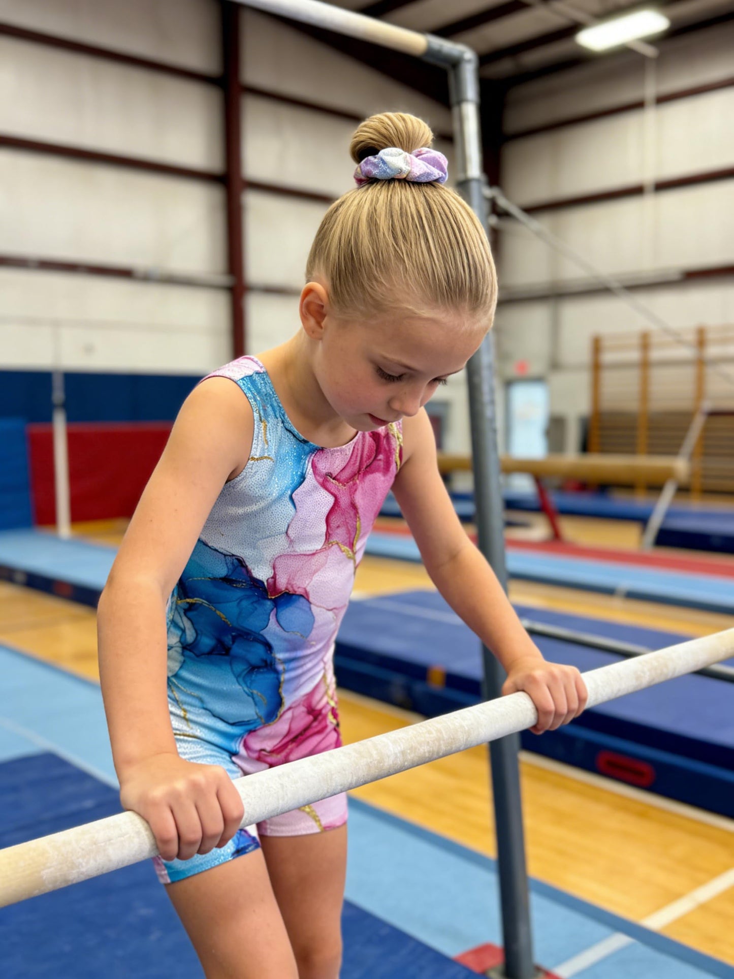 MOLLDAN Gymnastics Leotard for Girls Dance Biketard Unitards 2 Pack Tumbling Outfits for Kids(DC0602-03-6Y)