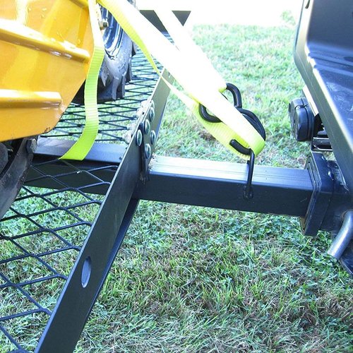 Tow Tuff 62-Inch Steel Cargo Carrier with Bike Rack, 500 lb Capacity, Black - 2-in-1 Rear Hitch Mount for Car, Truck or SUV with 2-Inch Receiver, Hauls Up to 4 Bikes, Tie-Down Strap Included