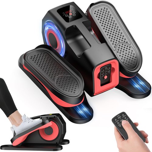 Under Desk Elliptical Machines for Home Use, Seated Elliptical Leg Exerciser for Seniors with 15 Adjustable Speed, Upgrade Quiet & Portable Under Desk Bike Pedal Exerciser for Seniors