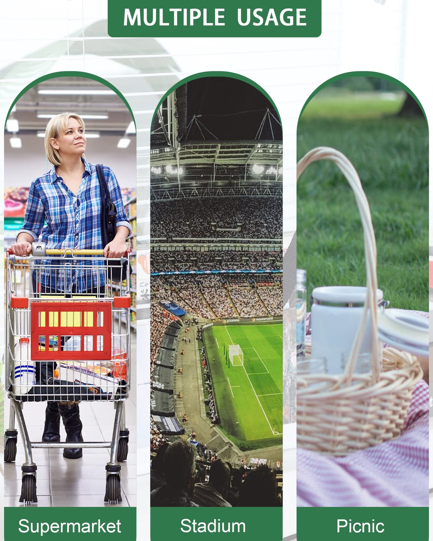 6 Packs Stadium Approved Clear Tote Bag Clear Plastic Tote Bags with Handles Clear Stadium Bag Clear Beach Bag Purse Transparent Bag See Through Tote Bag for Work Sports Concert 12 x 12 x 6 Inch