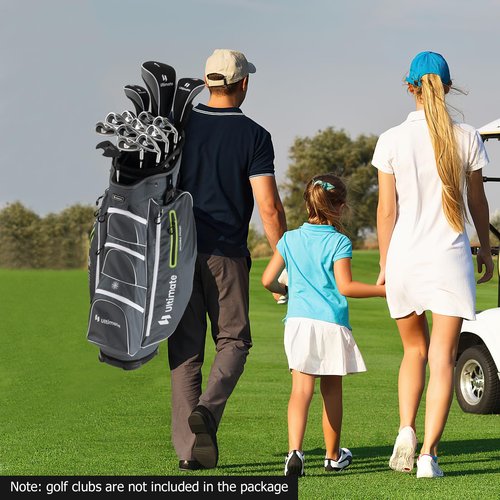 KOTEK Golf Cart Bag, 15 Way Organizer Divider Top with Putter Well, Cart Golf Bag with 7 Pockets, Cooler Bag, Rain Hood, Handles & Adjustable Dual Shoulder Strap, Golf Club Bag for Men & Women