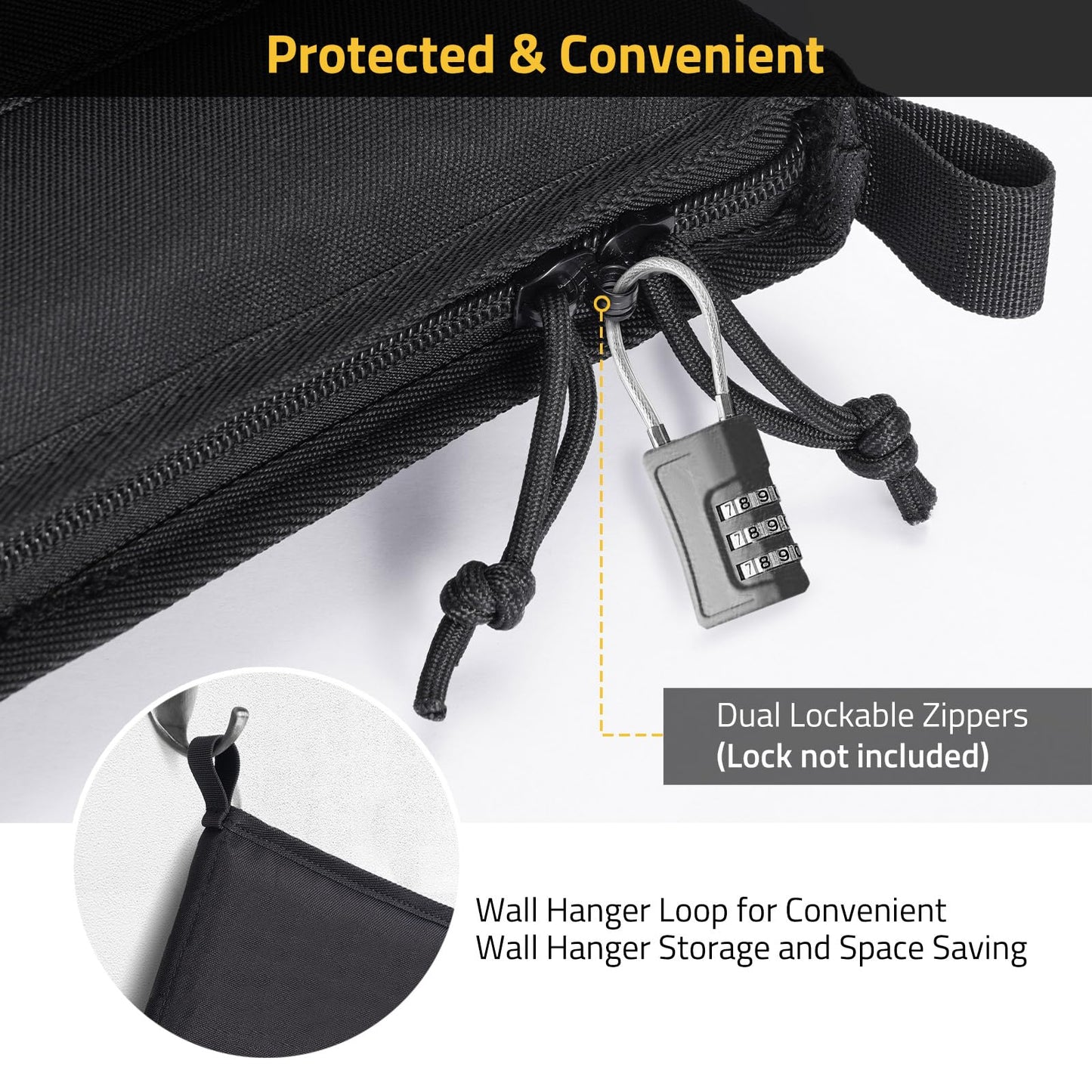 CVLIFE 32" Soft Rifle Case Rifle Bag Ar Pistol Case Gun Case Gun Bag, Short Small Ar Pistol Bag Shotgun Case Lightweight with Lockable Zipper for Outdoor Hunting Shooting, Black