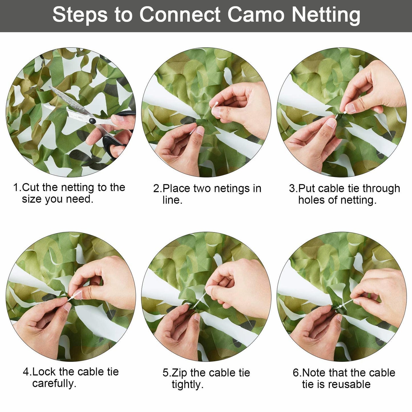 Fousam Camo Netting, Camouflage Netting Bulk Roll 10X10 10X20 20X20 for Hunting Party Decoration Sunshade
