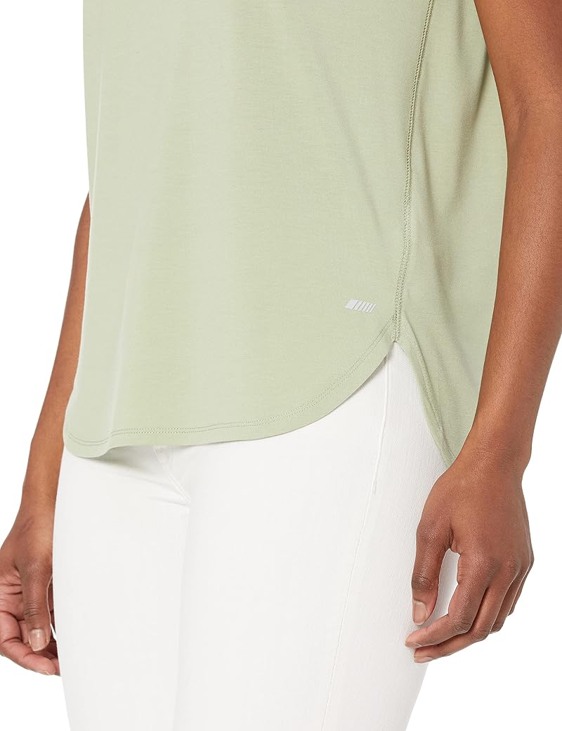 Light Green Amazon Essentials Women's Studio Relaxed-Fit Lightweight Crewneck T-Shirt - Medium