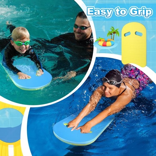 lahnao 4 Pcs Water Aerobics Equipment,Pool Exercise Equipment for Adults Pool Fitness Equipment with Mesh Beach Bag, Swimming Kickboard Pull Buoy Aquatic Swim Belt for Swimming Party, Water Workout
