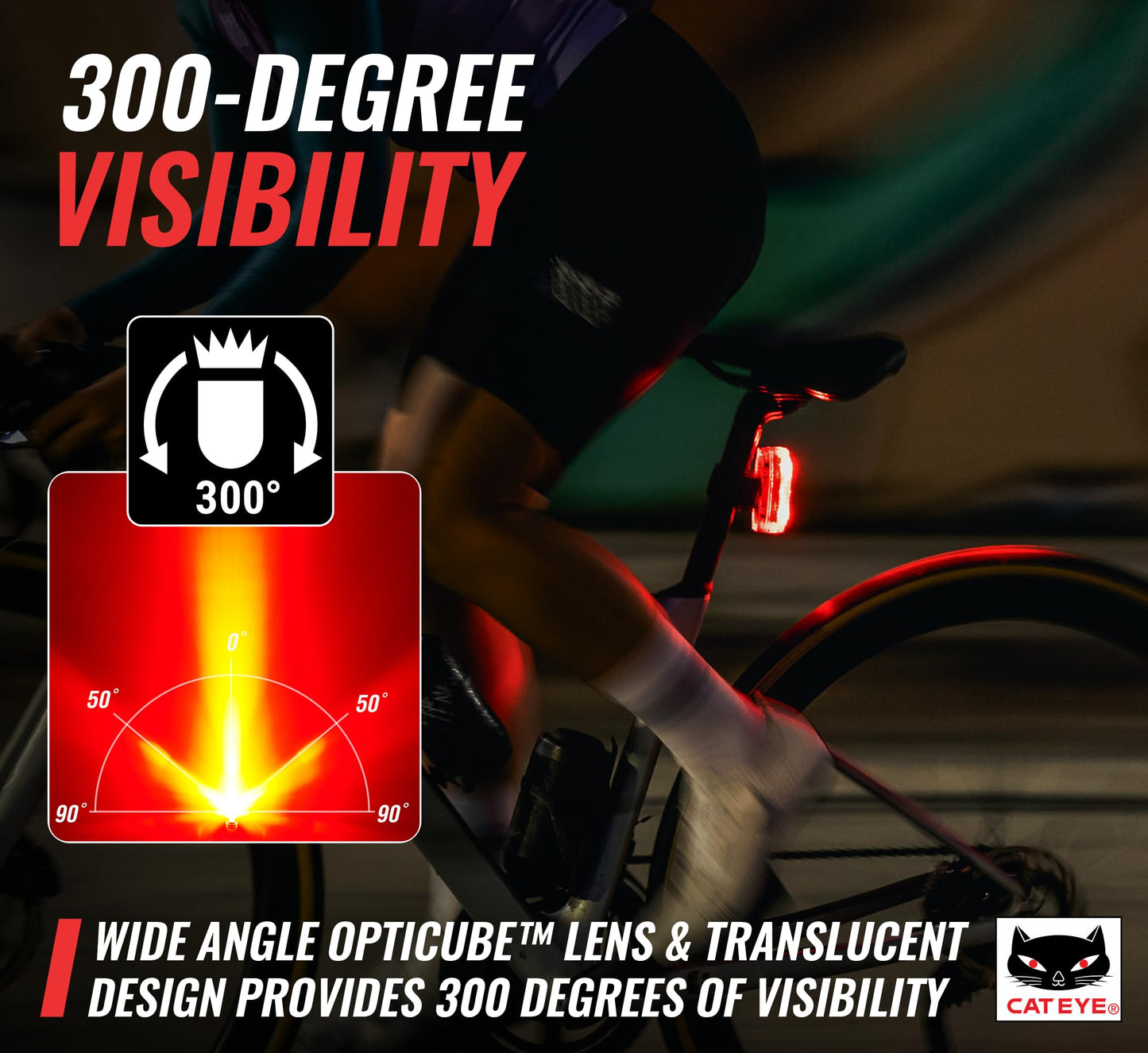 CATEYE - USB Rechargeable Daytime Safety Light (ViZ300)