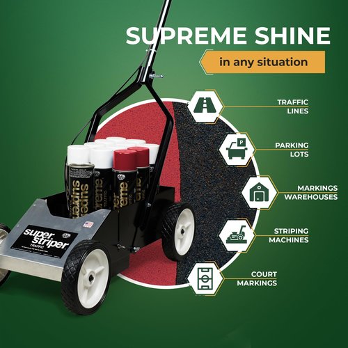 Fox Valley Traffic Super Striping Line Marking Machine, Parking Lot Striping Machine - Paint Striper, High-Efficiency Line Striping Machine, Line Striper Equipment, Easy-Use Line Painting Machine
