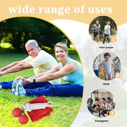 Xanadued Rope Dart Meteor Hammer, Rubber Throw Weight, Shoulder Reliever Ball Swing Exerciser Kit, Kung Fu Training Equipment (2 balls）