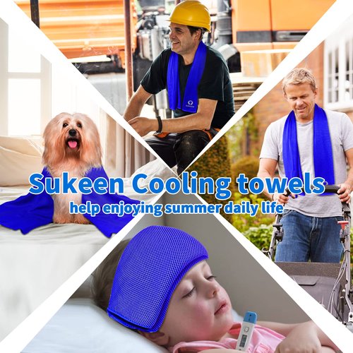 Sukeen Cooling Towel for Neck and Face (40"x12"), Microfiber Bulk Cooling Towels for Athletes Cooling Neck Wraps Instant Cooling Towels for Yoga,Gym,Golf,Running,Fitness and Workout