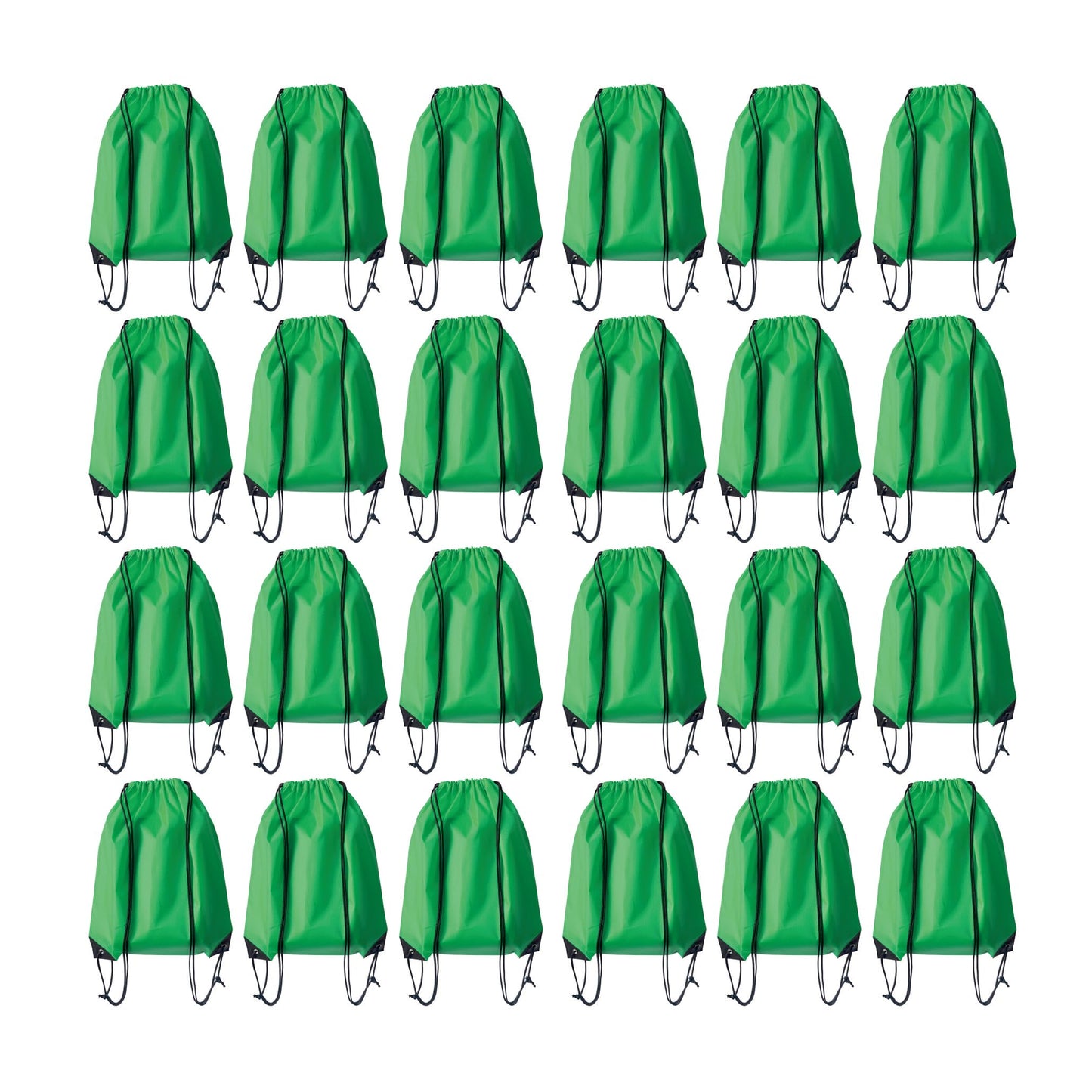 JohahaTim Drawstring Backpack Bulk 24Pcs Draw String Backpack Bags DIY Gym Sports Traveling Yoga Cinch Bag Sackpack Drawstring(green)