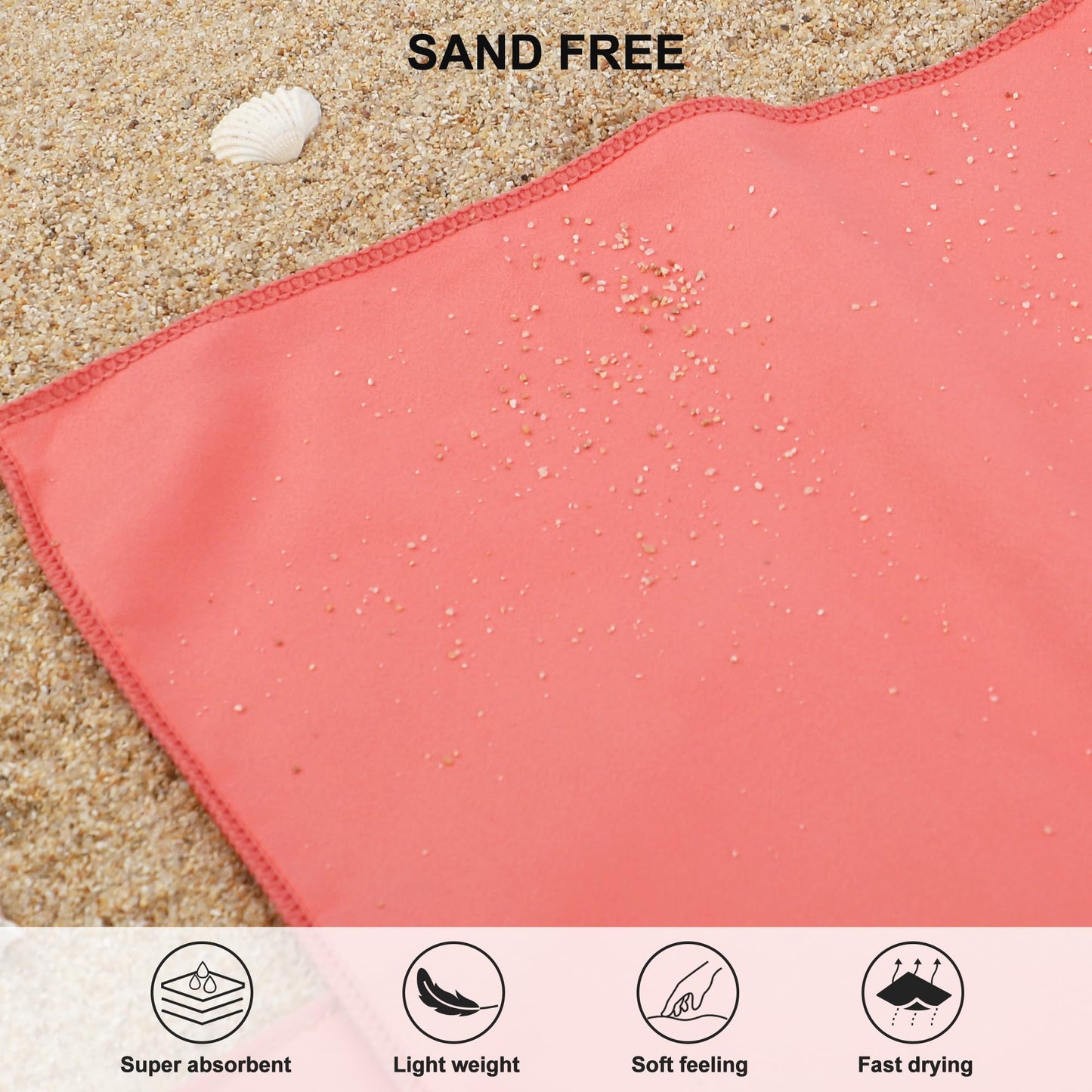 Rainleaf Microfiber Towel Perfect Travel & Gym & Camping Towel. Quick Dry - Super Absorbent - Ultra Compact - Lightweight. Suitable for Trip, Beach, Shower, Backpacking, Pool