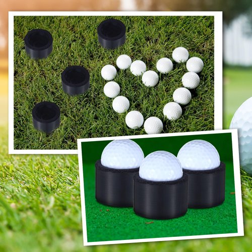 Zhehao 6 Pcs Magnetic 3D Printed Golf Ball Washer Golf Cleaner Tool for Cleaning Ball Suitable Accessories Ideal for Club Courses Pros(Black)