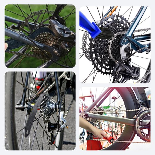 5 Pcs Bike Chain Cleaner Kit, Bike or Motorcycle Chain Washer, Bicycle Chain Cleaning Brush Tool, Bike Cleaner Scrubber Gear Brush Maintenance Tools, Motorcycle Washer Cleaner Brush