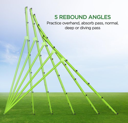 ZivPlay Volleyball Rebounder Net 7x4 ft Volleyball Rebounder Bounce Back Training Equipment for Volley Ball Practice Volleying Bumping Spiking Lacrosse Training with Five Adjustable Rebound Angles