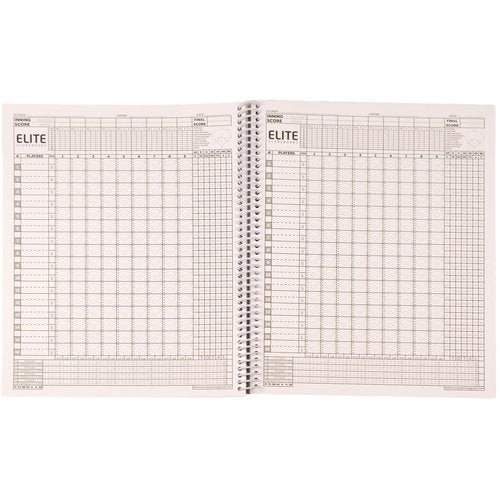 Elite Clipboards Baseball Scorebook - 50 Games Score Book Side by Side Score Keeping Book for Stats | Baseball Stat Tracking Book - High School, Middle School, Little League for Scorekeepers