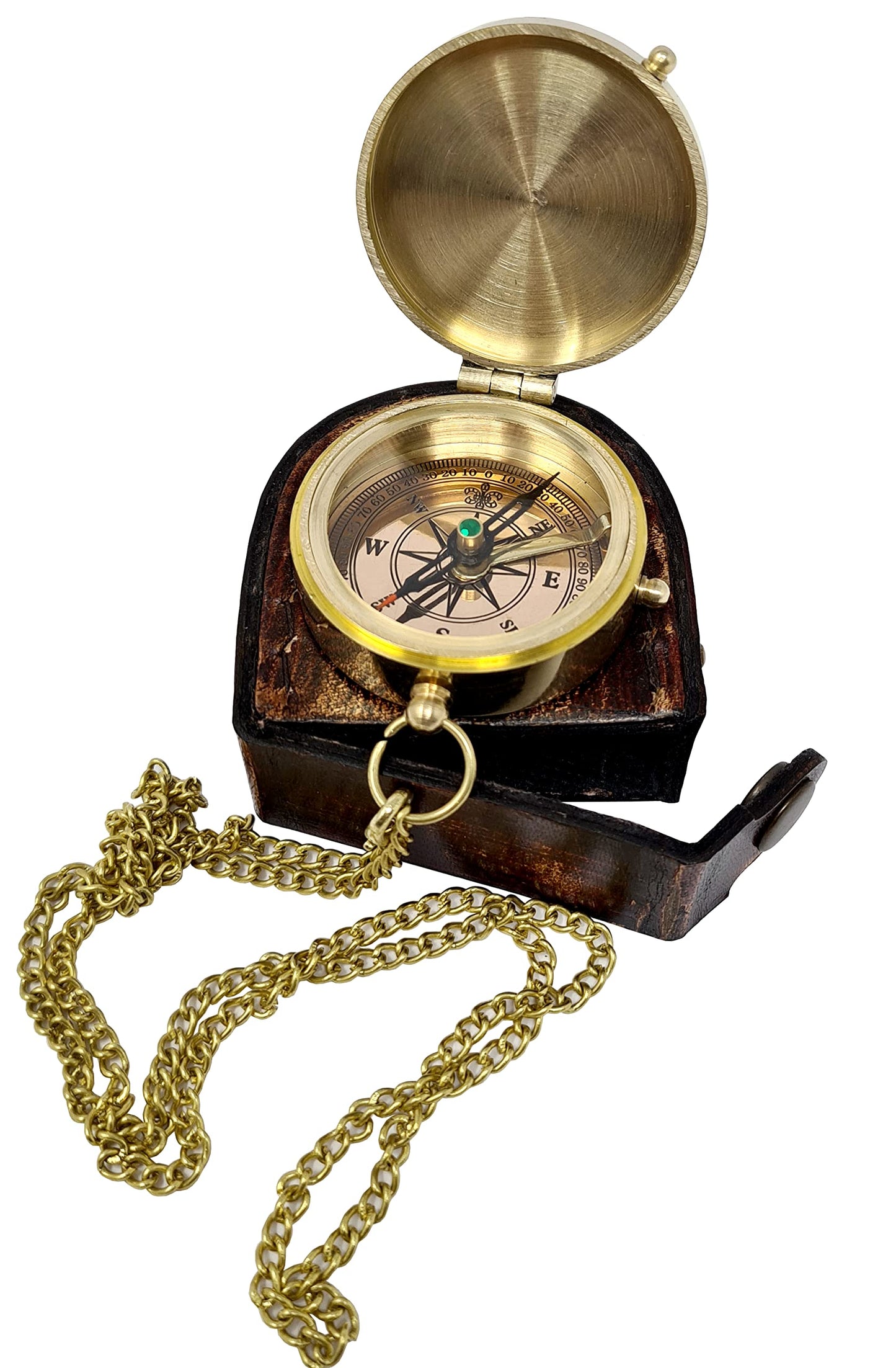 The New Antique Store -Brass Compass with Bible Verse – Christian Confirmation Compass Gift for Boys & Girls – Ideal Baptism, Communion, Church, Graduation & College Keepsake Present