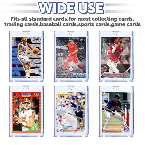 XccMe 200ct Magnetic Card Holder for Trading Cards,35pt One Touch Card Holder,UV Protectors Hard Plastic,Display Card Case,Baseball Cards Holder for Sports,Football,Game,MTG (200 PACK)
