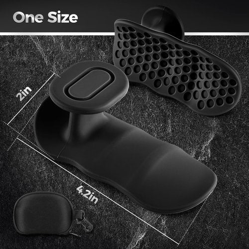 AGSDGAWD Weight Lifting Grips for Men and Women, Ergonomic Anti-Slip Rubber Gym Grip Pads, Fingerless Workout Gloves for Dumbbell, Deadlift, Barbell, Pull-Up, Strength Training, Gym Training(Black)