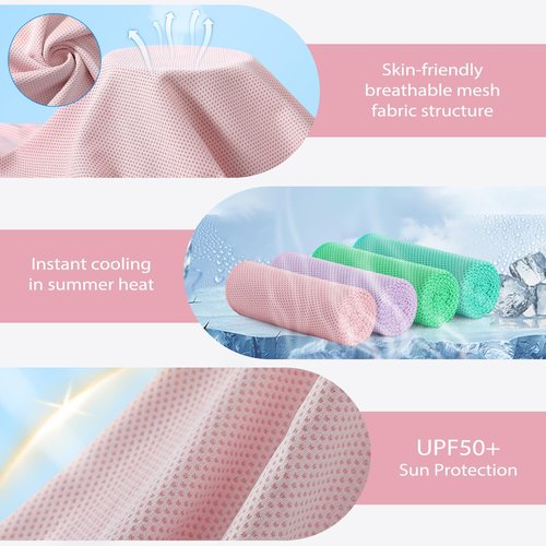 Cooling Towels - 4 Pack Gym Towels, Gym Towels for Working Out, Yoga Towel, Quick Dry Towel for Running, Camping, Fitness & More Activities