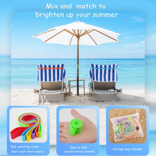 Towel Band for Beach Pool Lounge Chair Strap Clip Carnival Cruise Ship Essentials Summer Vacation