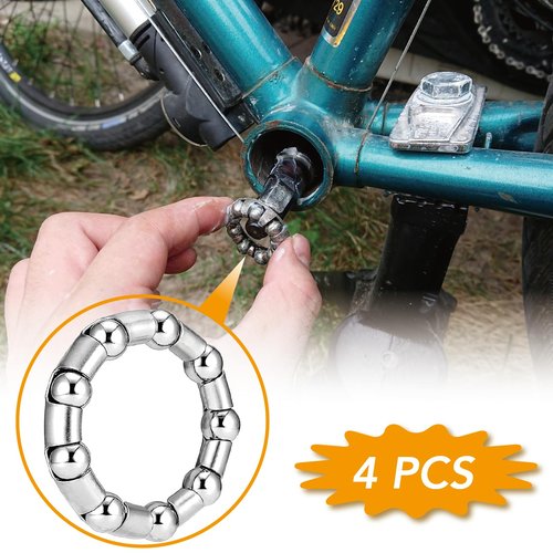 VANSIHO 4pcs Crank Bearing 5/16??Ball Size x 9 Balls - Precision Engineered for BMX, Beach Cruiser, and Stretch Bicycles (B-020B)