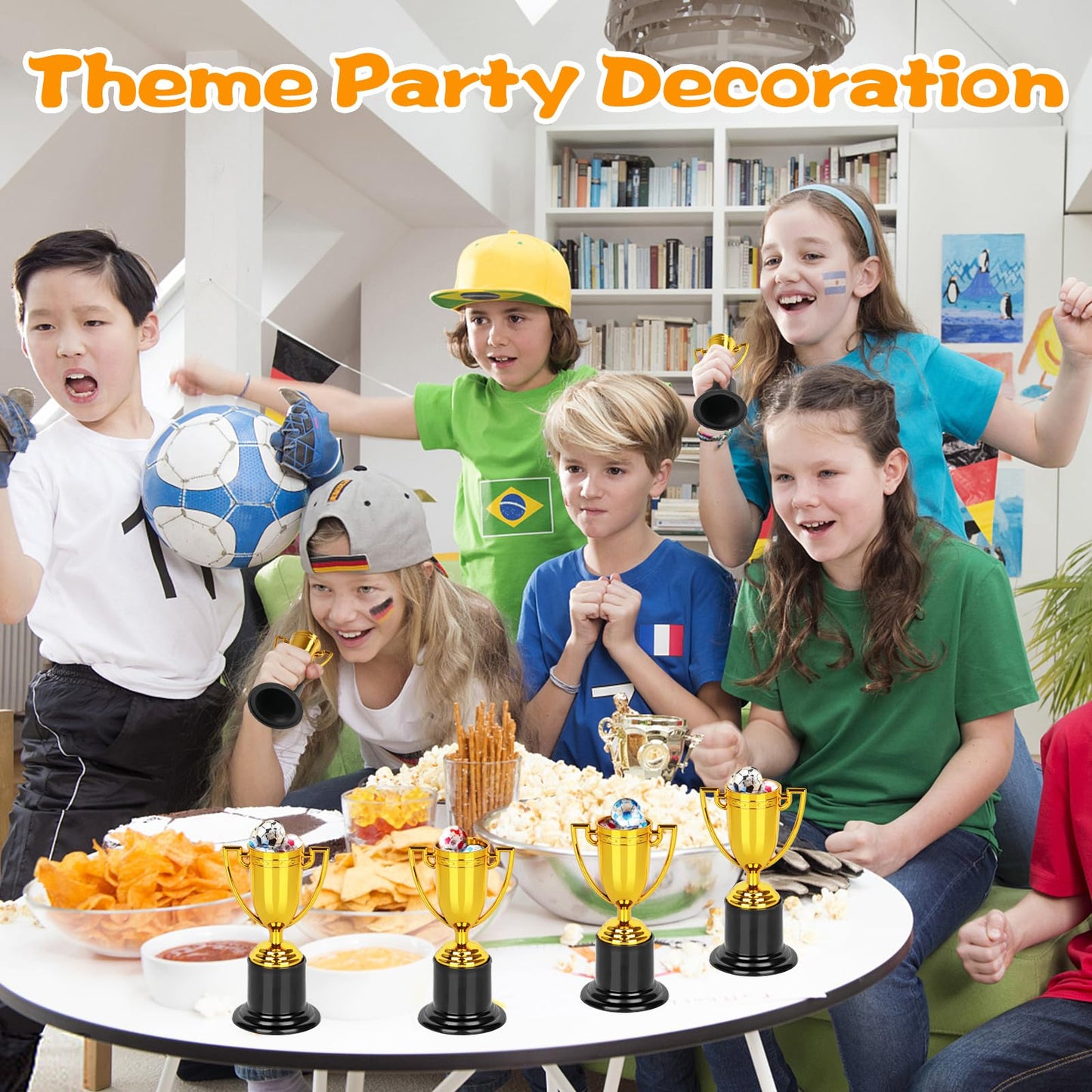 Mini Trophies, 12 Pack Gold Trophy Award, Plastic Trophies for Kids, 4 Inch Trophy Cups, Award Trophies for Party Favors, Props, Rewards, Winning Prizes, Competitions Ceremony Parties Favor