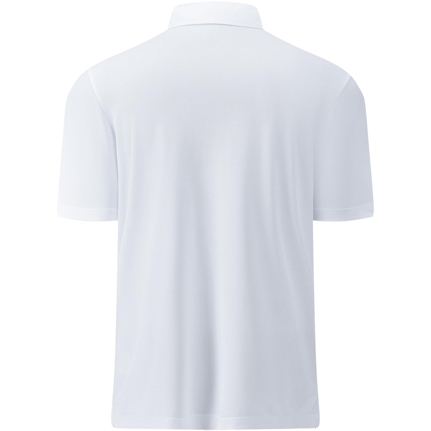 Srysrfp Mens Pique Polo Shirts for Men Short Sleeve Performance Moisture Wicking Quick Dry Casual Sport Collared Men’s Golf Shirts, L White