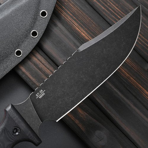 Sitivien ST28 Fixed Blade Knife 7MM Thick N690 Stainless Steel Blade G10 Handle Full Tang EDC Tool Knifes for Outdoor Working Camping Hunting Fishing