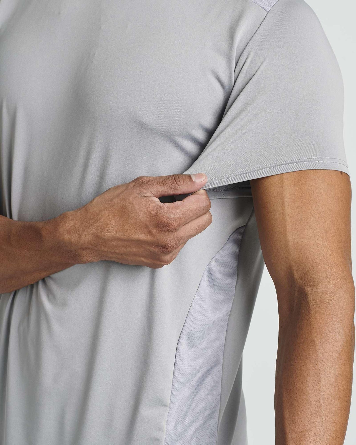Real Essentials 5 Pack: Men's Dry-Fit Short Sleeve Crew Neck T Shirts Fitness Running Gym Workout Cool Exercise Athletic Tee, Set 18, Small