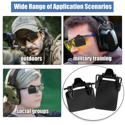 Vcxaykey 2 Packs International Standard Shooting Glasses Blinders Occluder Clip Patch, Shooting Competition Glasses Patch, Glasses shield, Archery Aiming Aid Training Equipment