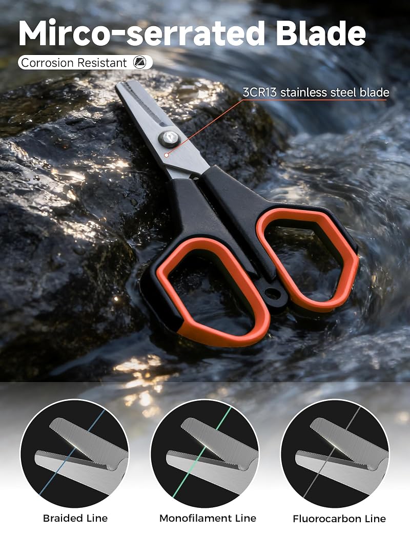 6.5" Fishing Pliers & Scissors Tool Kit - Pliers Orange Variation of THIS listing