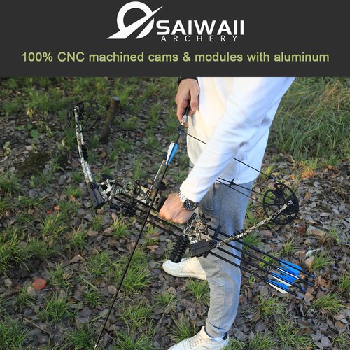Archery Compound Bow Set for Youth and Beginner Right Handed Compound Bow Package with Archery Hunting Equipment Adjustable 20-70 Lbs Draw Weight 17"-29" Draw Length 300 fps 2025 New