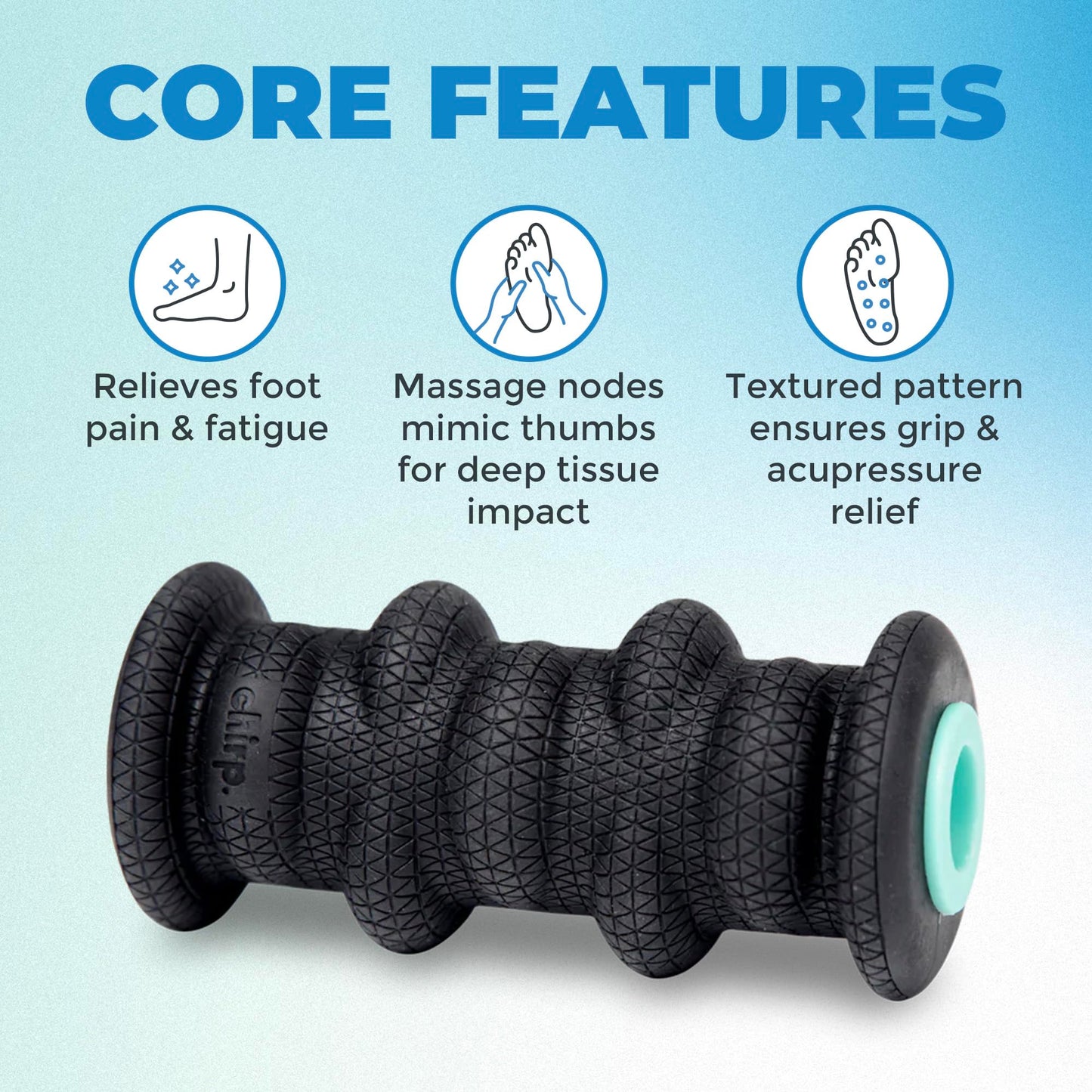 Chirp Wheel XR Foot Massage Roller, Plantar Fasciitis Relief, 2" Mint