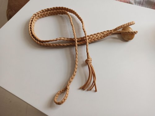 BLANFRUXQ Balearic Sling Handcrafted Cords Throwing Slingshot for Historical Reenactments Ancient Primitive Stone Throwing Rope Sling 33inch