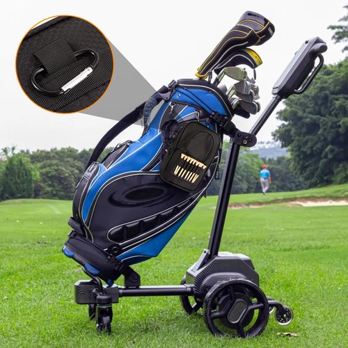 Golf Valuables Pouch & Golfs ball bag organizer with 3 Zippered Pockets,Golf Accessories for Men,Portable Multi Layer Golfs Storage Bags,Carabiner Clip – Store 12-15 Balls,Male and Female Player Gifts