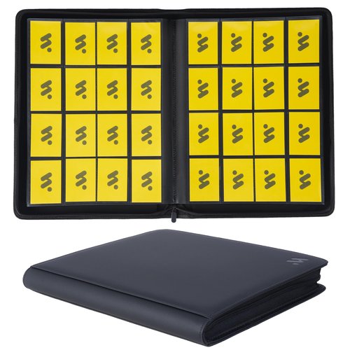MORABTO Premium 1000+ Pockets Card Binder,16 Pockets Trading Card Binder Ringless Side Loading Trading Card Album Folder for TCG -Black
