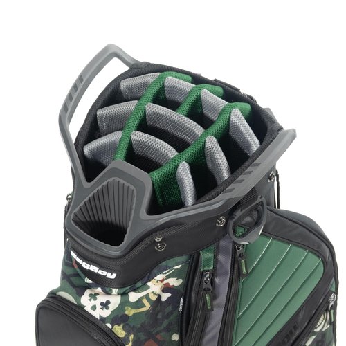 Bag Boy CB-15 Golf Cart Bag, 15 Way Top with Full Length Individual Dividers, Lightweight, Dedicated Putter Well, 9 Pockets, Stars and Stripes/Charcoal