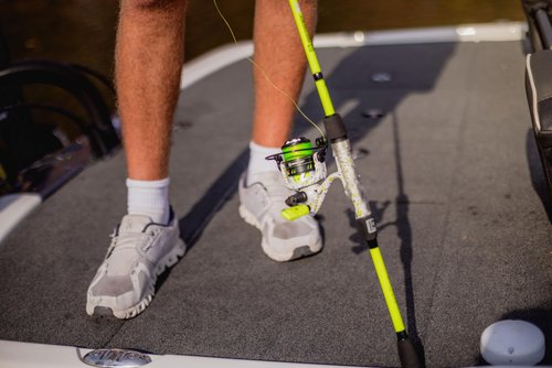 Profishiency 7' White/Green Drip One Piece Spinning Rod and Reel Combo