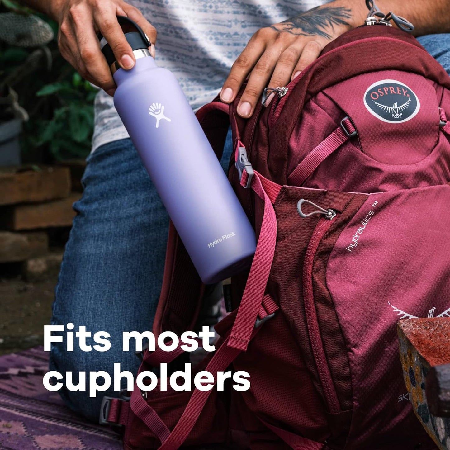 Hydro Flask Water Bottle - Insulated Stainless Steel - Non Spill, Leakproof in 24 Oz White
