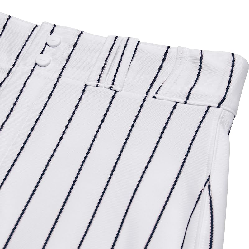 Champro Men's Triple Crown Pinstripe Baseball Pants – White, Navy, Medium