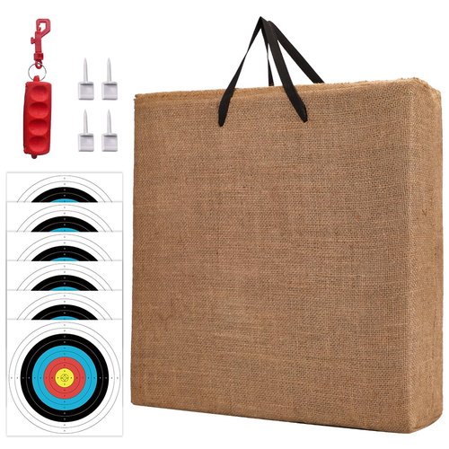 LWANO 20'' Straw Target - Archery Bow & Arrow Target for Backyard on Recurve &Traditional& Longbow (Straw Target-20'')