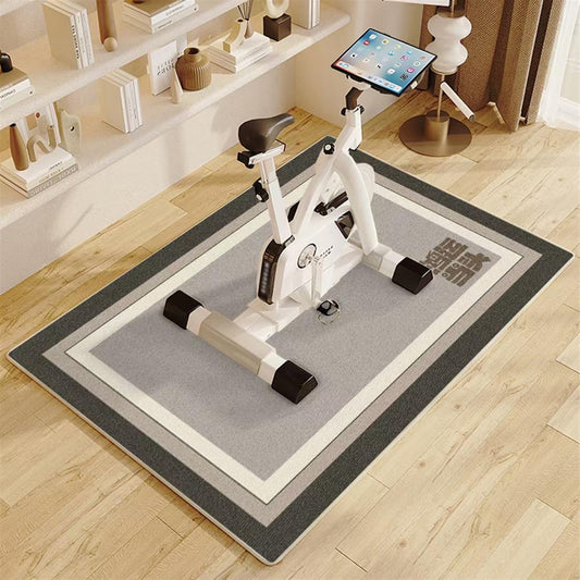 Icegrey Non-Slip Bike Trainer Floor Mat, Under Mat Protect Hardwood Floor Carpet, Trainer Accessory for Indoor Stationary Exercise Bicycle, Style 7