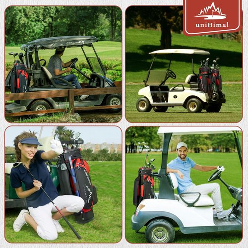 UNIHIMAL 14-Way Golf Cart Bag Pro with Full Length Divider Top, Golf Bag for Men with Handles and Rain Cover