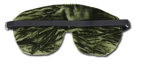 Candi Andi Handmade Opulence Eye Mask Pillow - Weighted Flaxseed Fill, Unscented, Satin & Velvet, Adjustable Strap - Ideal for Meditation & Restful Sleep - Spring Green - TEMF-SG