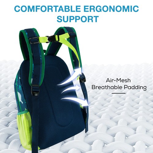 mommore Kids Backpack Set, Dinosaur Backpack for Kids Lightweight Kindergarten Bookbag for Students School Backpack for Children with Chest Strap and Lunchbox Water Resistant,3pcs green