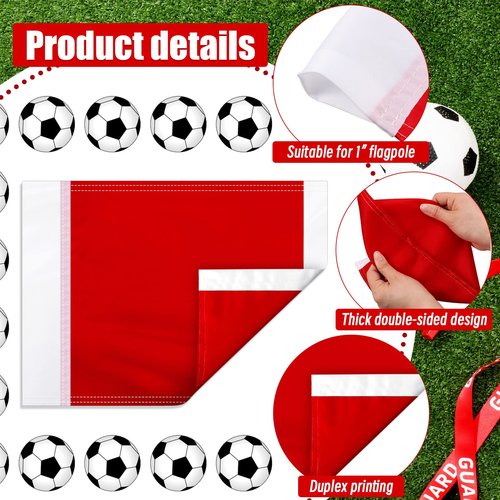 Mepase 8 Pcs Soccer Corner Flags - Referee Flags for Football Field Training and Practice