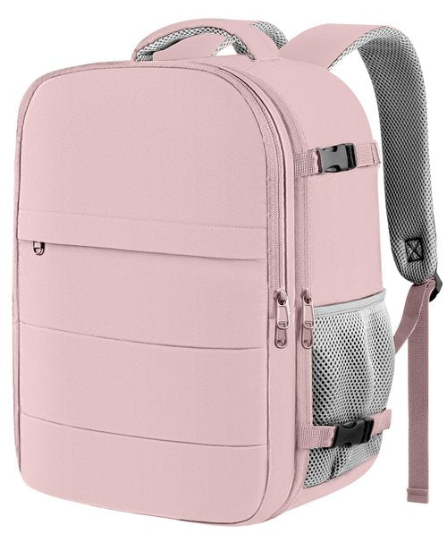 HOTOR Travel Backpack - Flight Approved Travel Bag for Men and Women, Carry on Luggage for 15.6" Laptop and Travel Essentials for Work, Business, Weekender, College 11.8"x7.9"x17.3" (Pink)